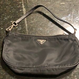 Prada black nylon shoulder bag